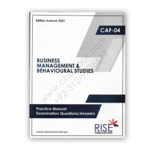 CA CAF 4 BMBS Practice Manual Examination Q. & A. 2021 Rise Publications