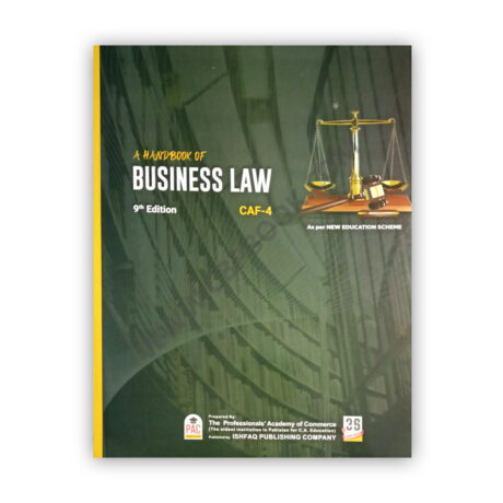 CA CAF-4 Business Law Handbook 9th Edition Ishfaq Publishing - PAC