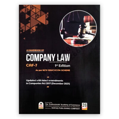 CA CAF-7 A Handbook of Company Law 1st Edition 2022 – PAC