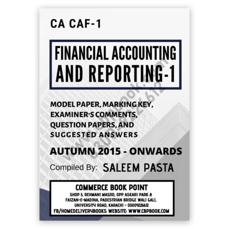 CA CAF 1 FAR-1 Yearly Past Papers From Autumn 2015 to Autumn 2022