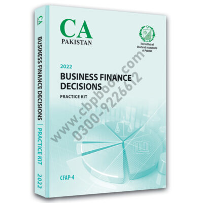 CA CFAP 4 Business Finance Decision 2022 Practice Kit ICAP