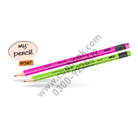 DOLLAR My Pencil WOW! Triangular Pencil 2HB with Eraser Pack of 12