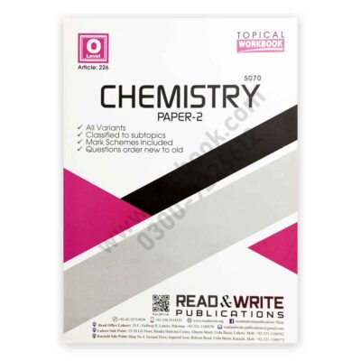 O Level Chemistry Paper 2 Topical Workbook Art#226 – Read & Write