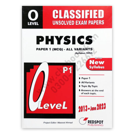O Level Classified PHYSICS P1 (MCQ) Unsolved Papers 2023 REDSPOT
