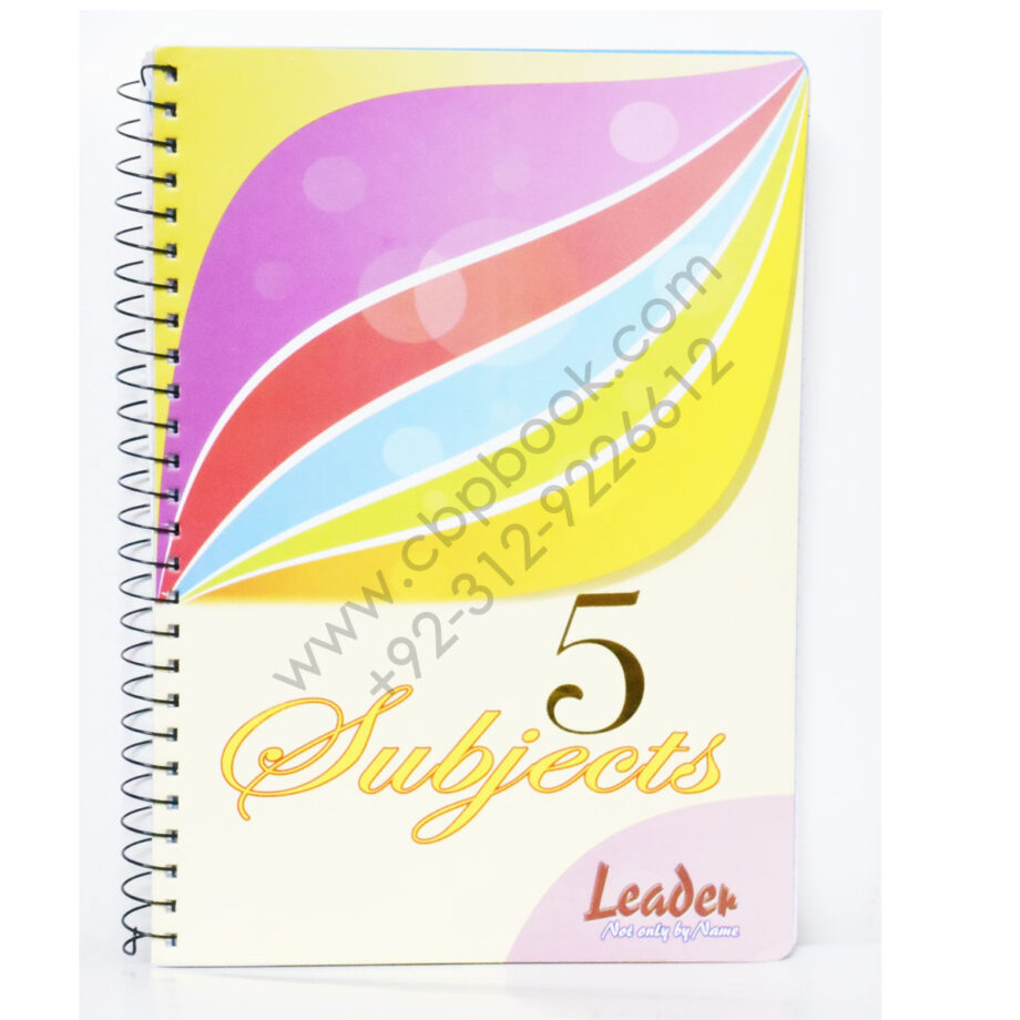 Leader Notebook LEADER 5 Subject Spiral Notebook – CBPBOOK