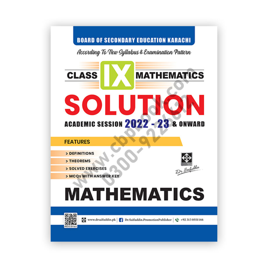 MATHEMATICS Notes For Class IX – Class 9 By Dr Saifuddin – CBPBOOK
