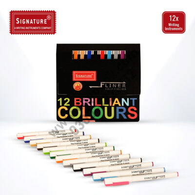 SIGNATURE FLINER 12 Brilliant Colors Pointers 0.4mm