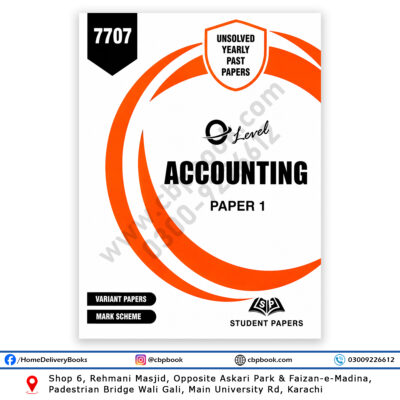 Accounting Paper 1 O Level J14–J25 Unsolved Yearly Past Papers by Student Papers with Variant Papers and Mark Scheme