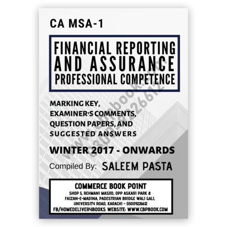 CA MSA 1 Financial Reporting & Assurance Past Papers 2017 - Winter 2022