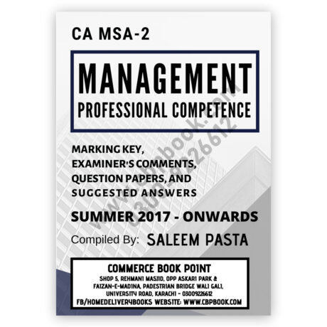CA MSA 2 Strategic Management Past Papers Summer 2017 - Winter 2022