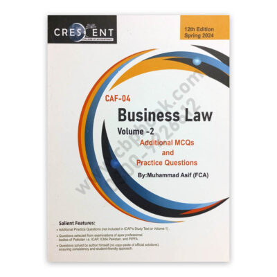 CA CAF 4 Business Law Vol 2 12th Ed Spring 2024 By M Asif - CRESCENT