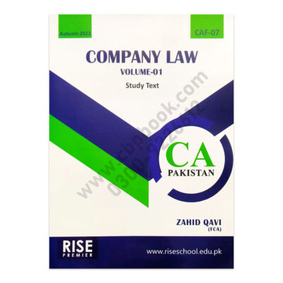 CA CAF 7 Company Law V1 Autumn 2023 by Zahid Qavi – RISE