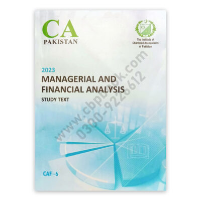CA CAF Level 6 Managerial and Financial Analysis 2023 ICAP