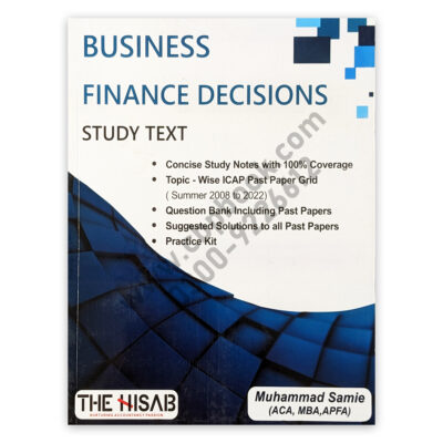 CA CFAP 4 Business Finance Decision 3rd Ed By Muhammad Samie - HISAB
