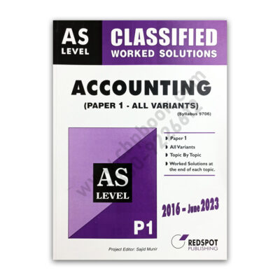 AS Level Classified ACCOUNTING P1 Worked Solutions 2023 REDSPOT