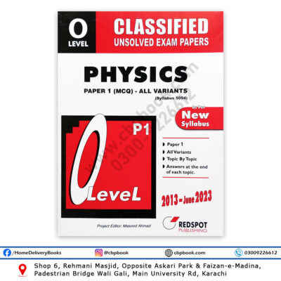 O Level Classified PHYSICS P1 (MCQ) Unsolved Papers 2024 REDSPOT