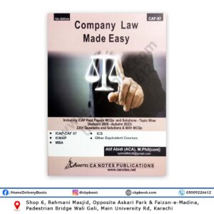 CA CAF 7 Company Law Made Easy 12th Edition 2024 By Atif Abidi - CA Notes