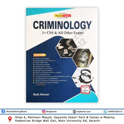 CRIMINOLOGY For CSS and All Other Exams by Shah Hassan – Jahangir World Times Publications Book Cover