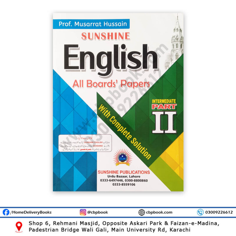 Musaraat Api 2 Sunshine English All Boards Papers Intermediate Part 2 By Prof Musarrat ...