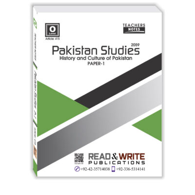 O Level Pakistan Studies P1 History Notes By Aliya Azhar Art415 - Read & Write