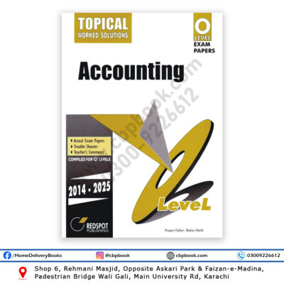 O Level Accounting Topical Worked Solutions 2026 Edition REDSPOT Publishing Cambridge 7707 past papers with solved step by step solutions