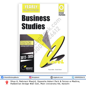 O Level Business Studies Yearly Solution 2026 Edition REDSPOT 7115 Past Papers 2012 to 2025 with solutions