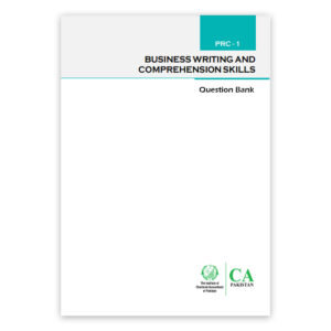 CA PRC 1 Business Writing & Comprehension Skills Question Bank (2024) ICAP