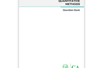 CA PRC Level 2 Quantitative Methods Question Bank (2024) ICAP