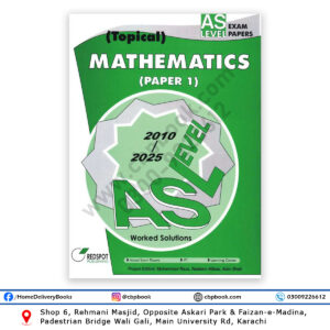 AS Level Mathematics P1 Topical Solution 2026 Edition REDSPOT Publishing Cambridge 9709 Paper 1
