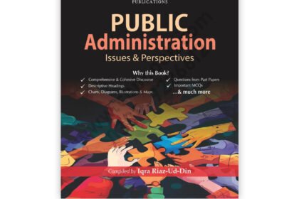 Public Administration book by Iqra Riaz Ud Din – CSS guide with charts, diagrams, and past paper questions