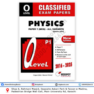 O Level Classified Physics P1 MCQ All Variants 2026 REDSPOT Publishing for Cambridge 5054