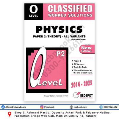 O Level Classified Physics P2 All Variants 2026 REDSPOT Publishing – Cambridge Physics 5054 Paper 2 Past Papers