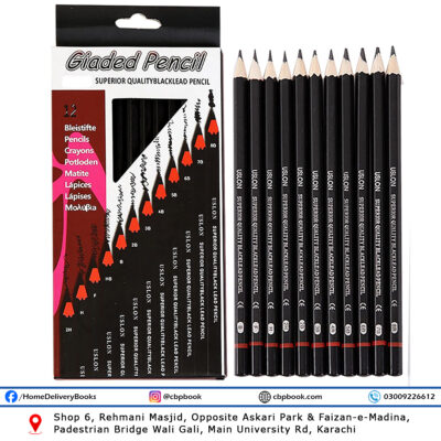 Uslon Sketching Pencil Set of 12 Giaded Pencil Black