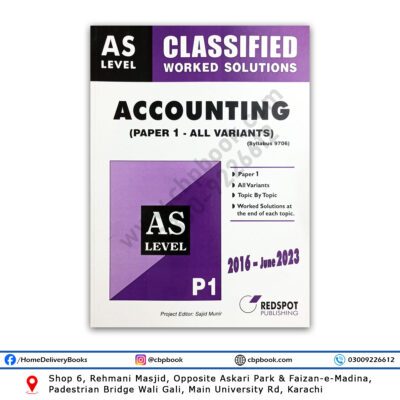 AS Level Classified ACCOUNTING P1 Worked Solutions 2024 REDSPOT