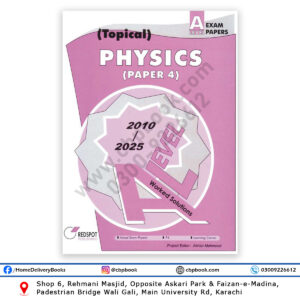 A Level Physics 9702 Paper 4 Topical Worked Solution 2026 Edition by Redspot Publishing covering past exam papers from 2010 to 2025