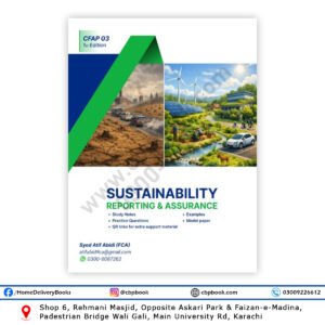 CA CFAP 3 Sustainability Reporting & Assurance SRA 1st Edition 2026 by Syed Atif Abidi – Study Notes, Practice Questions, Model Paper (New Education Scheme 2025)
