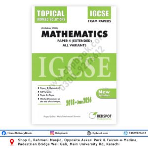IGCSE Mathematics 0580 P4 Extended (Topical) 2025 All Variants REDSPOT