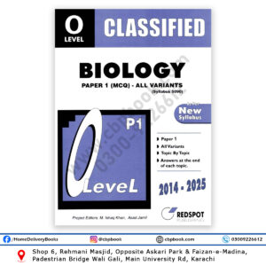 O Level Classified Biology P1 Worked Solutions All Variants 2026 REDSPOT Publishing Cambridge 5090