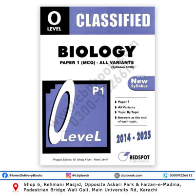 O Level Classified Biology P1 Worked Solutions All Variants 2026 REDSPOT Publishing Cambridge 5090