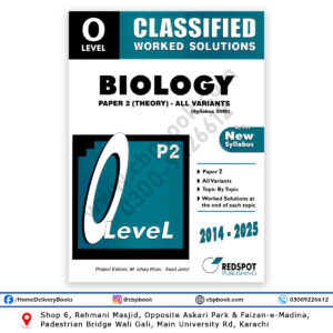 O Level Classified Biology P2 Worked Solutions All Variants 2026 by REDSPOT Publishing for Cambridge O Level Biology 5090 Paper 2 with topical past papers and worked solutions 2014–2025