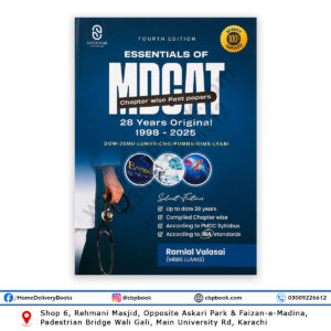 Essentials of MDCAT Chapter-Wise Past Papers 4th Edition 2026 (1998–2025) by Ramlal Valasai – PMDC MDCAT Preparation Book with 28 Years Chapter-Wise Past Papers