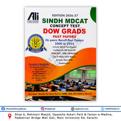 Buy Sindh MDCAT Concept Test DOW Grads Past Papers 2026-27 by Ali Publisher with 26 years recall past papers and solved MDCAT papers