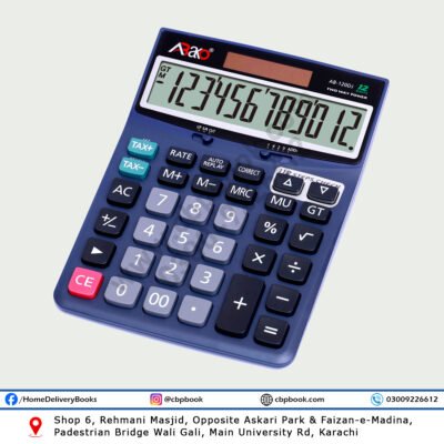 Abako AB-120DJ Original Calculator – 12 Digits, Dual Power, Big Display, Check & Recheck