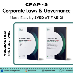 CA CFAP 2 Corporate Laws and Governance Volume 1 and 2 13th Edition 2026 by Syed Atif Abidi for ICAP CFAP Open Book Exam