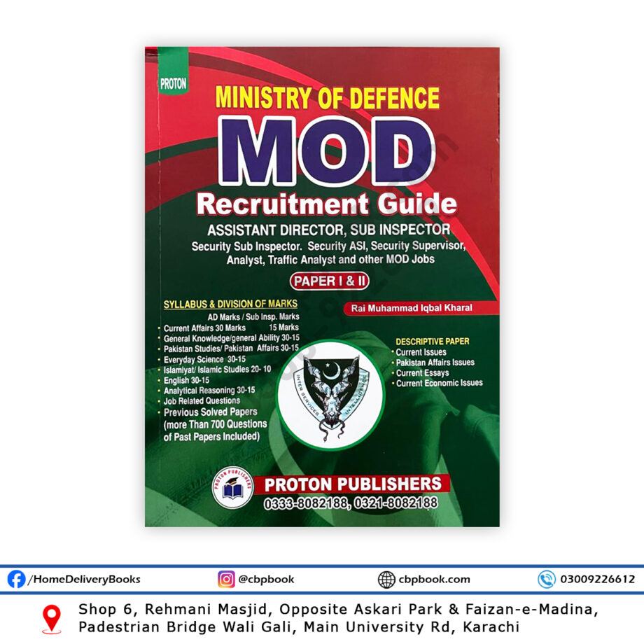 Mod Recruitment MOD Recruitment Guide 2026 by Rai Muhammad Iqbal Kharal – PROTON – CBPBOOK