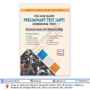 CSS MCQ Based Preliminary Test MPT Screening Test CSS 2026 Solved MCQs World Times Publications