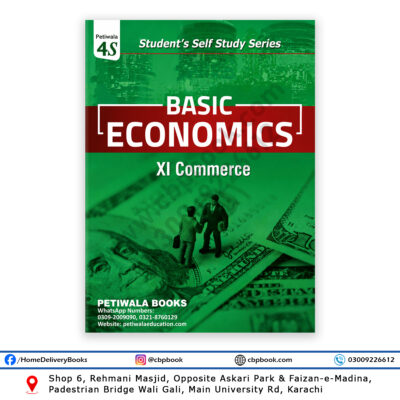Basic Economics for XI Commerce by Attaullah Khan book cover published by Petiwala Books