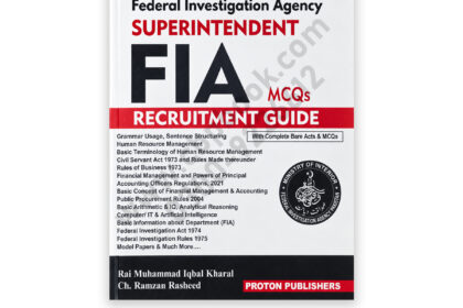 FIA Superintendent Recruitment Guide MCQs by Rai Muhammad Iqbal Kharal and Ch. Ramzan Rasheed